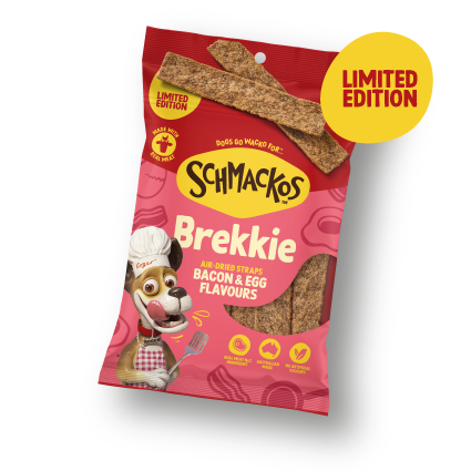Brekkie STRAPS BACON EGG FLAVOUR Dog Treats SCHMACKOS